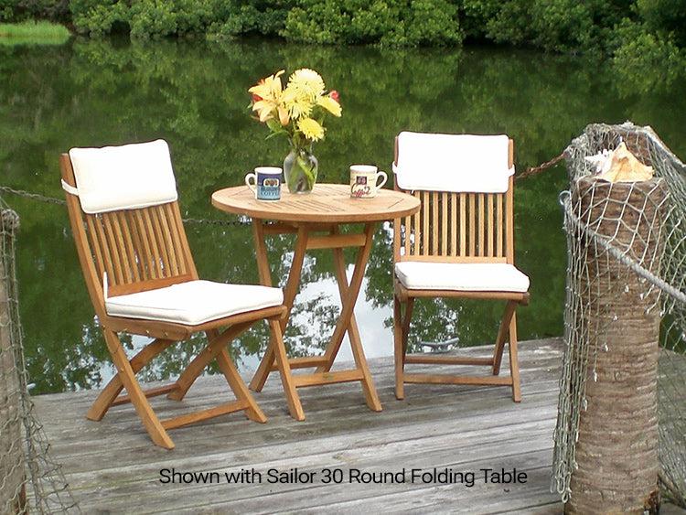 Royal Teak Collection Sailor Outdoor Folding Patio Side Chair - SHIPS WITHIN 1 TO 2 BUSINESS DAYS