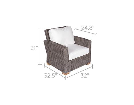 Royal Teak Collection All Weather Wicker Sanibel Deep Seating Club Chair - SHIPS WITHIN 1 TO 2 BUSINESS DAYS