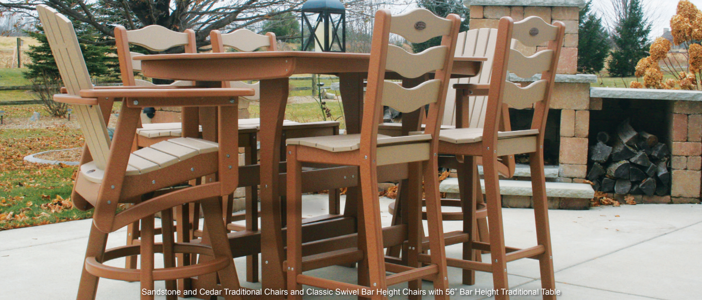 Perfect Choice Recycled Plastic Bar Height Standard Armless Chair - LEAD TIME TO SHIP 4 WEEKS OR LESS