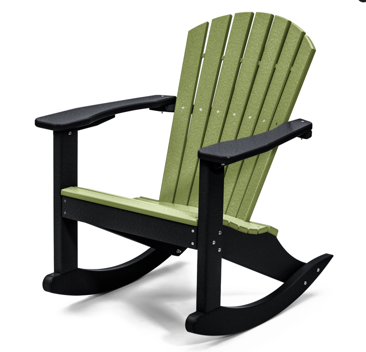 Perfect Choice Furniture Recycled Plastic Classic Adirondack Rocking Chair - LEAD TIME TO SHIP 4 WEEKS OR LESS