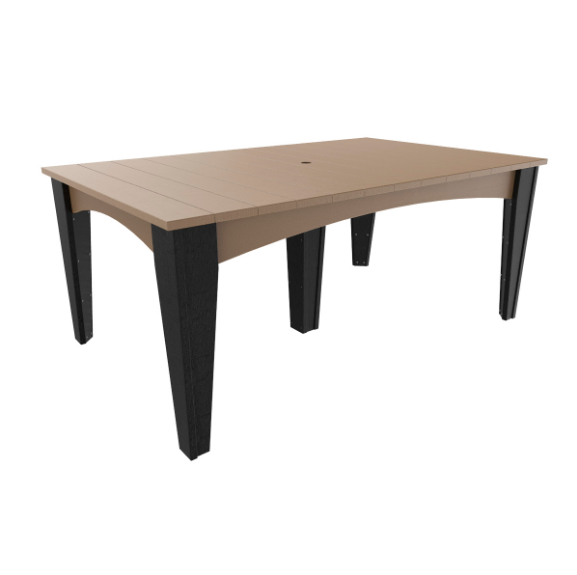 LuxCraft Recycled Plastic 44" x 72" Rectangular Island 7 pc Dining Height Table Set - LEAD TIME TO SHIP 3 TO 4 WEEKS