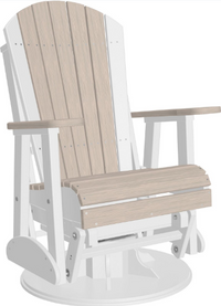 luxcraft birch on white plastic poly glider chair