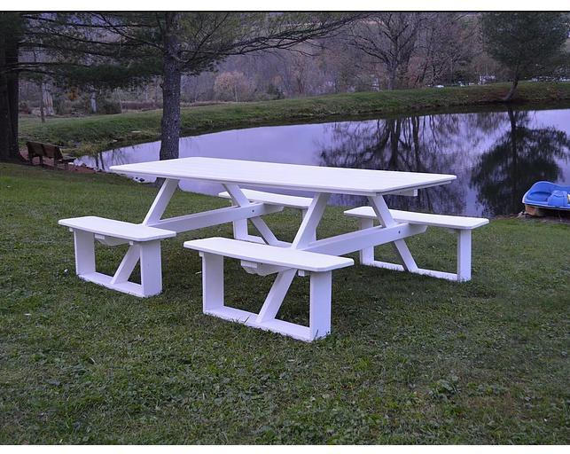 A&L FURNITURE CO. Poly 8' Walk-In Table - White