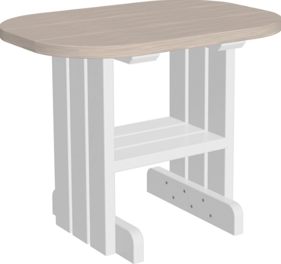 luxcraft recycled plastic end table coastal gray