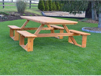 A & L FURNITURE CO. 8' Cedar Walk-In Table  - Ships FREE in 5-7 Business days - Rocking Furniture
