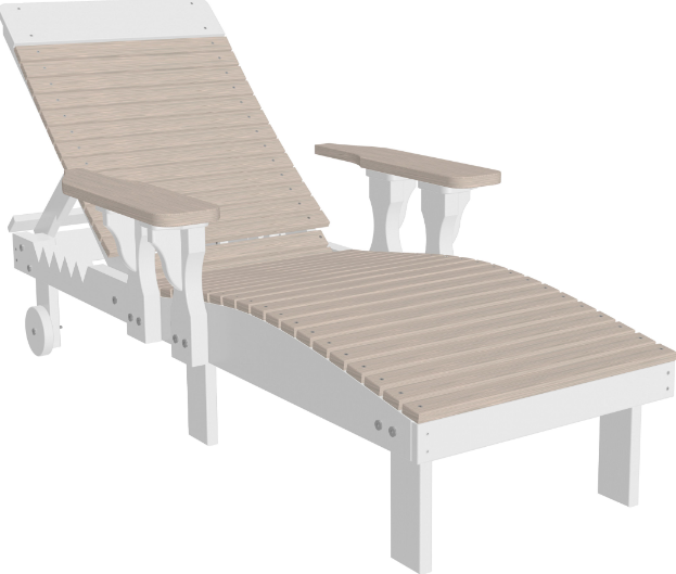 lounge chair weatherwood on white