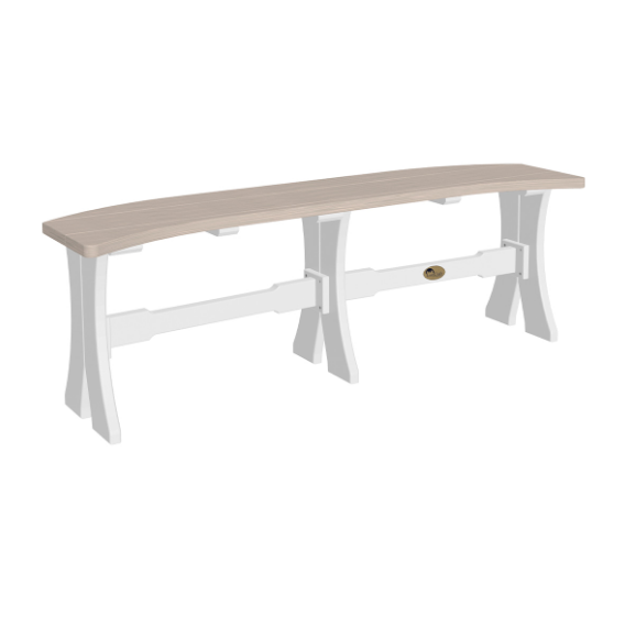 LuxCraft Recycled Plastic 52" Table Bench (DINING HEIGHT) - LEAD TIME TO SHIP 3 TO 4 WEEKS