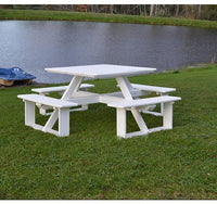 A&L Furniture Co. Poly 44" Square Walk-In Table - White