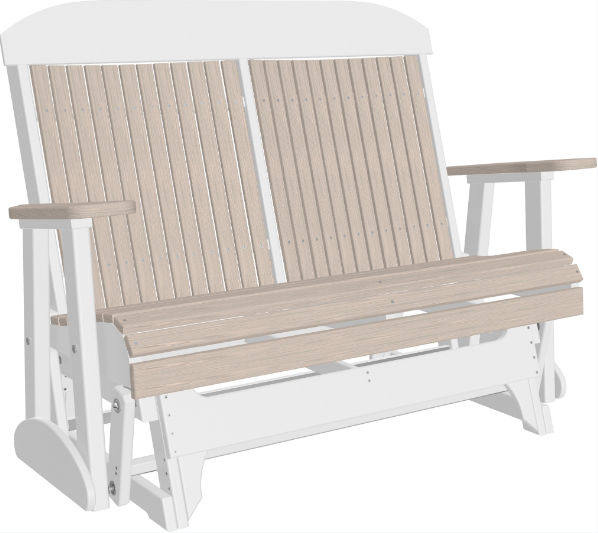 LuxCraft Classic Highback 4ft. Recycled Plastic Patio Glider  - LEAD TIME TO SHIP 7 BUSINESS DAYS OR LESS