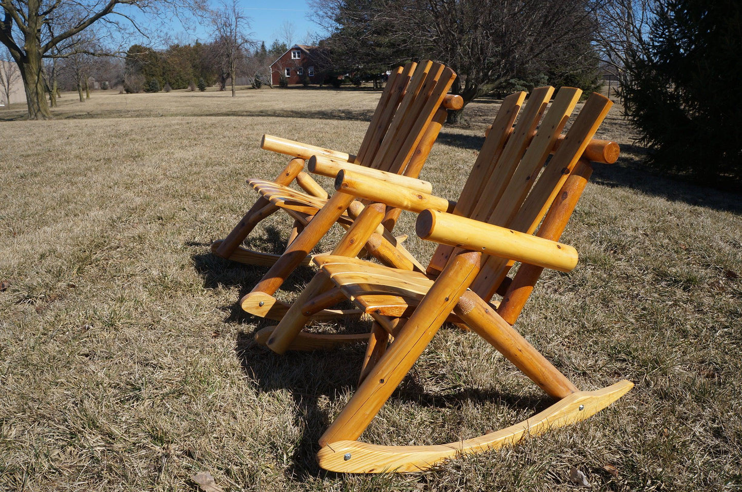 The Moon Valley Rustic  Big and Tall Rocking Chair - 650 lbs MAX Weight Capacity - LEAD TIME TO SHIP: (UNFINISHED - 2 WEEKS) - (FINISHED - 4 WEEKS)