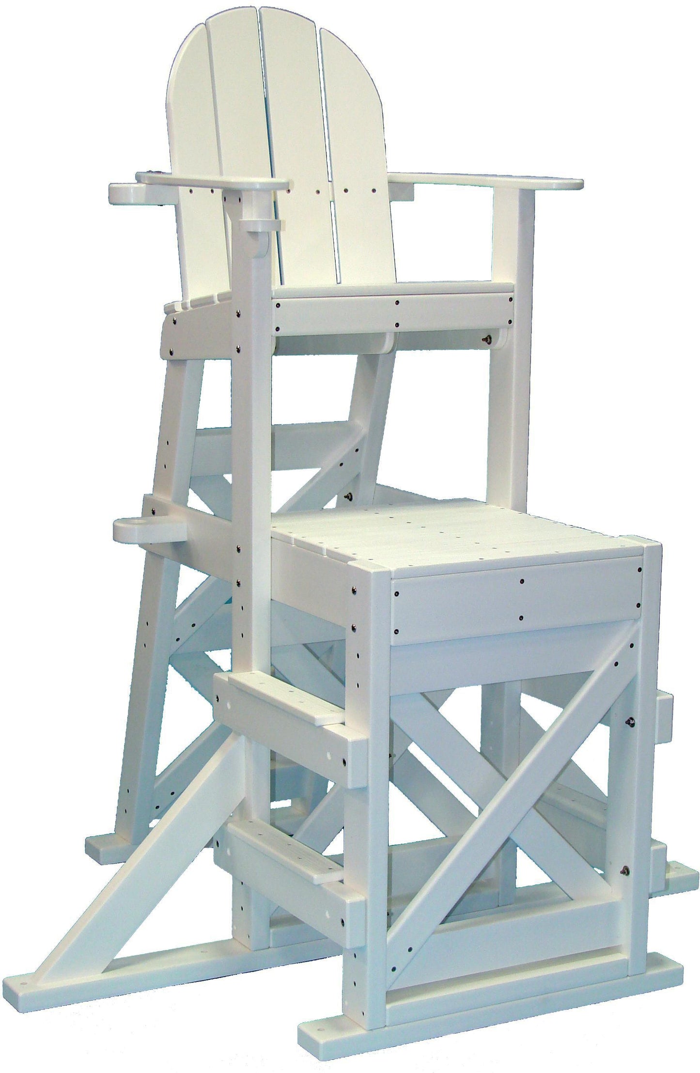 Tailwind Furniture Recycled Plastic Medium Lifeguard Chair with Side Step - MLG-520 - Seat Height: 50" - LEAD TIME TO SHIP 12 TO 15 BUSINESS DAYS