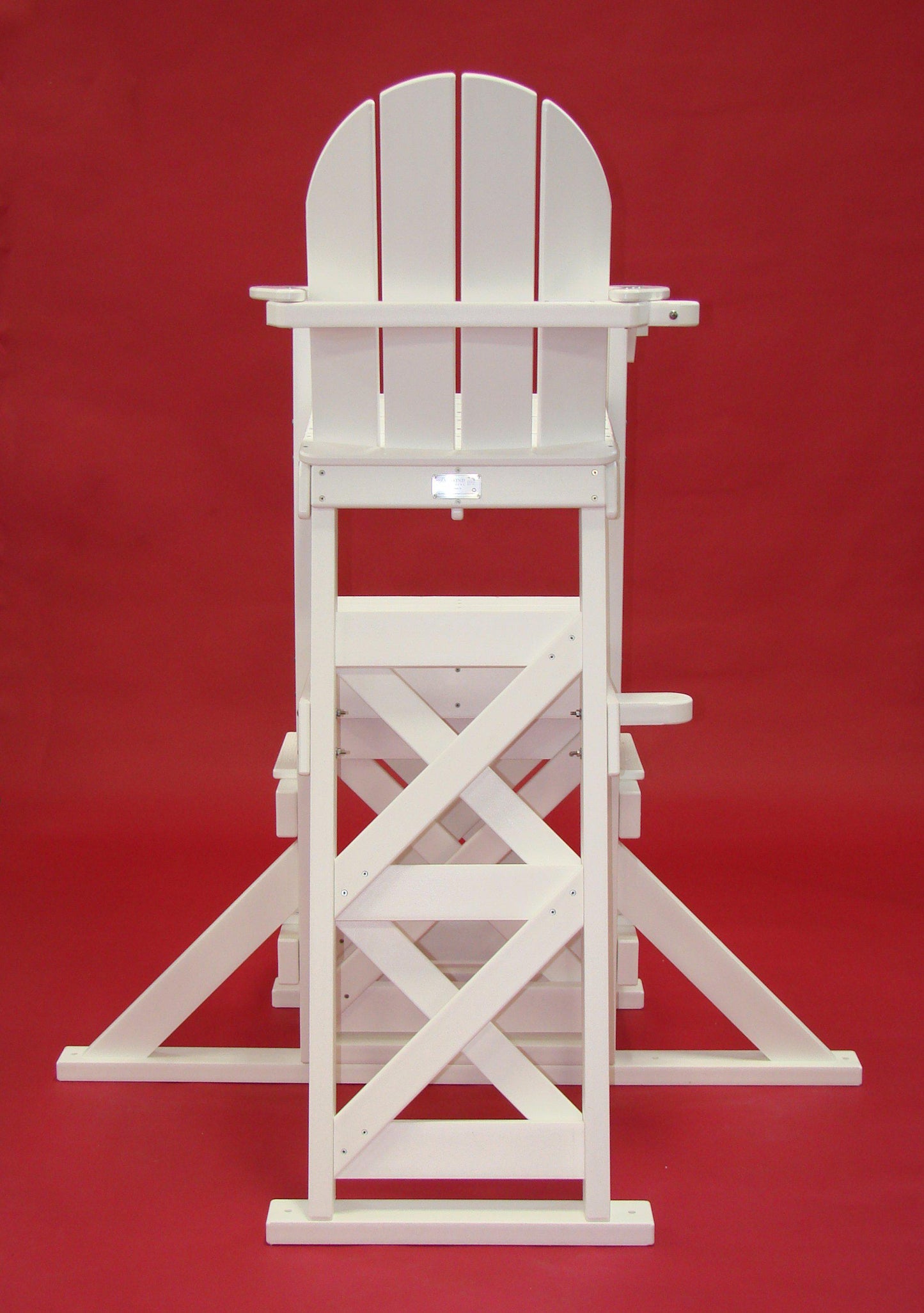 Tailwind Furniture Recycled Plastic Medium Lifeguard Chair with Side Step - MLG-520 - Seat Height: 50" - LEAD TIME TO SHIP 15 TO 20 BUSINESS DAYS