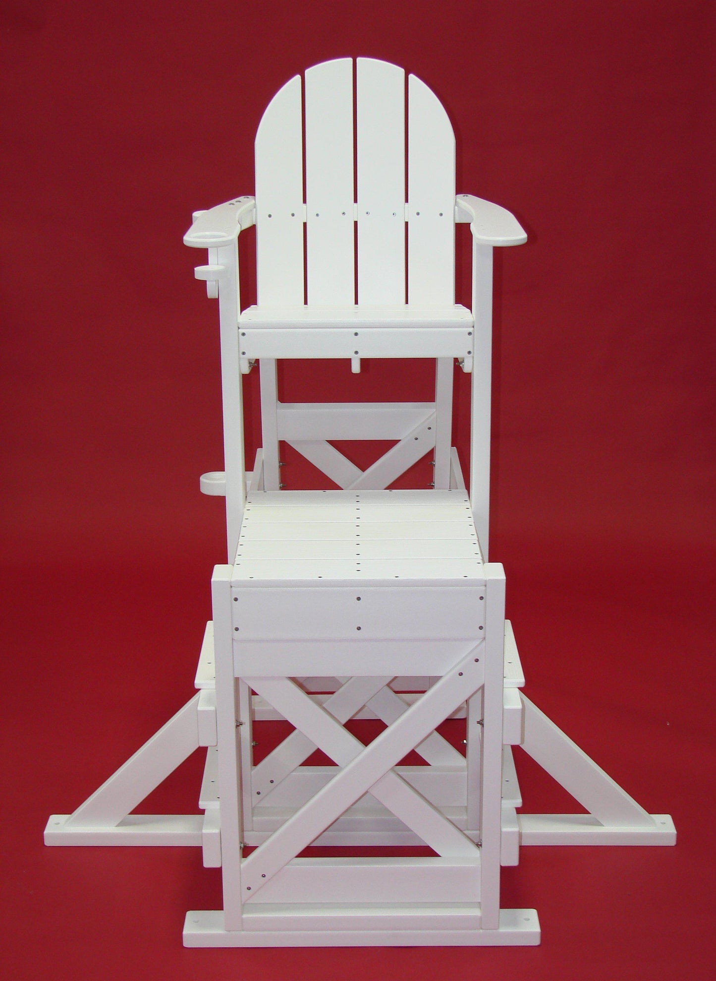 Tailwind Furniture Recycled Plastic Medium Lifeguard Chair with Side Step - MLG-520 - Seat Height: 50" - LEAD TIME TO SHIP 15 TO 20 BUSINESS DAYS