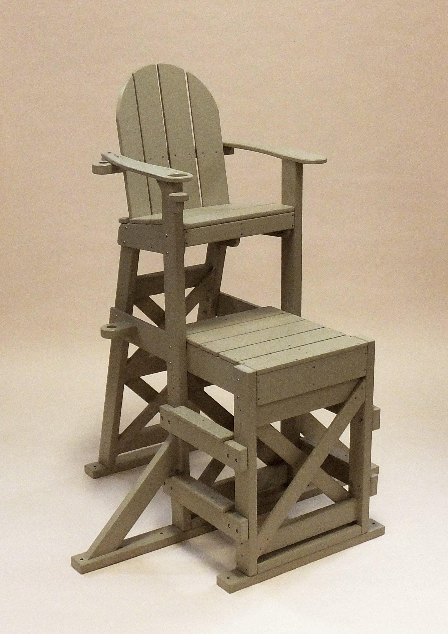 Tailwind Furniture Recycled Plastic Medium Lifeguard Chair with Side Step - MLG-520 - Seat Height: 50" - LEAD TIME TO SHIP 15 TO 20 BUSINESS DAYS