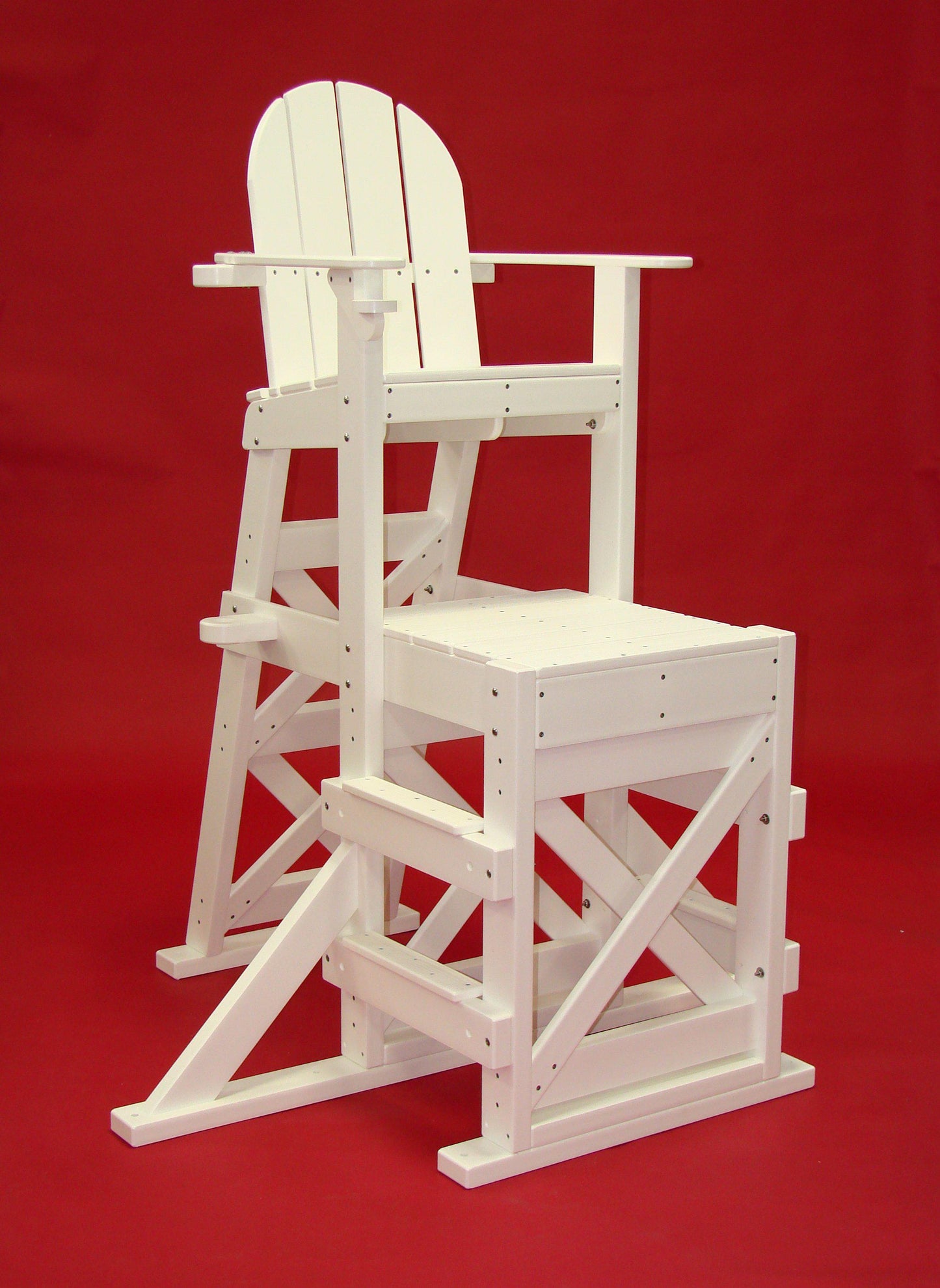 Tailwind Furniture Recycled Plastic Medium Lifeguard Chair with Side Step - MLG-520 - Seat Height: 50" - LEAD TIME TO SHIP 15 TO 20 BUSINESS DAYS