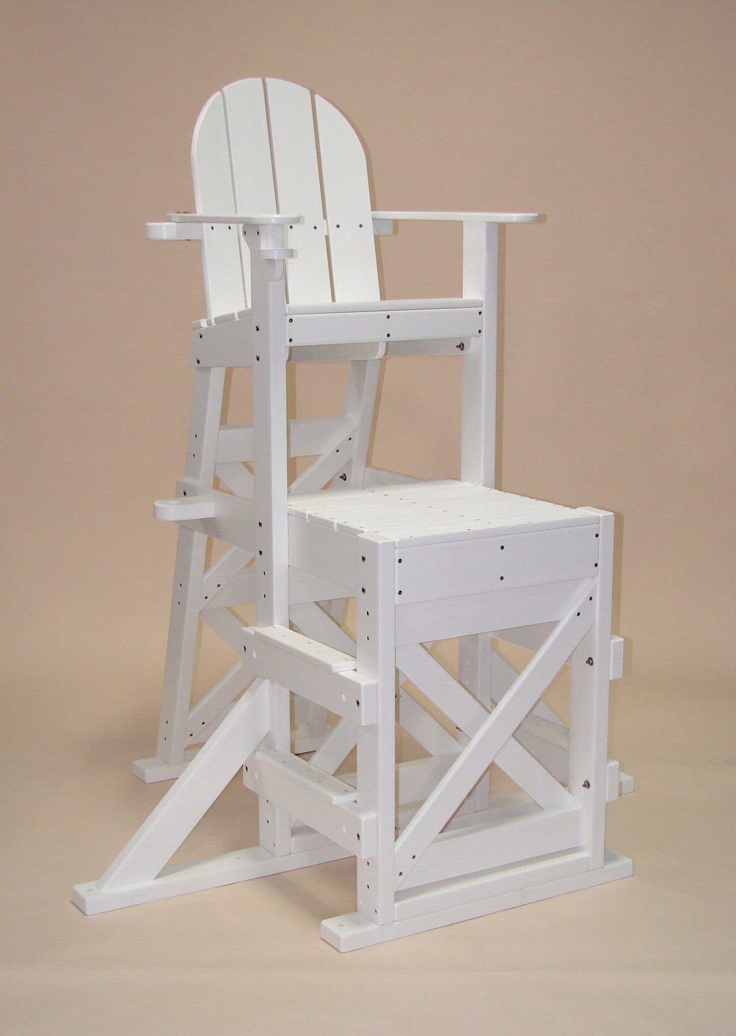 Tailwind Furniture Recycled Plastic Medium Lifeguard Chair with Side Step - MLG-520 - Seat Height: 50" - LEAD TIME TO SHIP 15 TO 20 BUSINESS DAYS