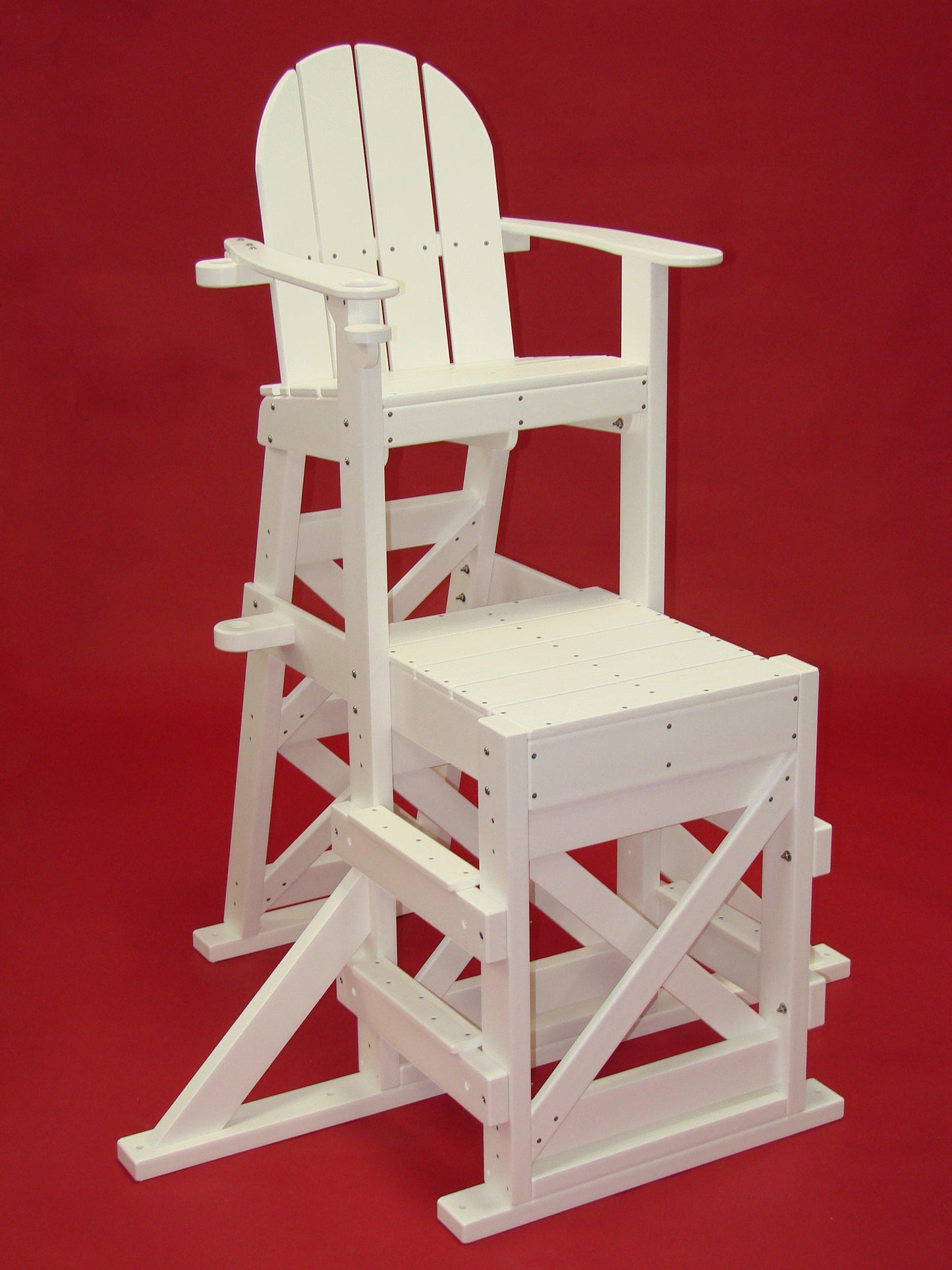 Tailwind Furniture Recycled Plastic Medium Lifeguard Chair with Side Step - MLG-520 - Seat Height: 50" - LEAD TIME TO SHIP 15 TO 20 BUSINESS DAYS