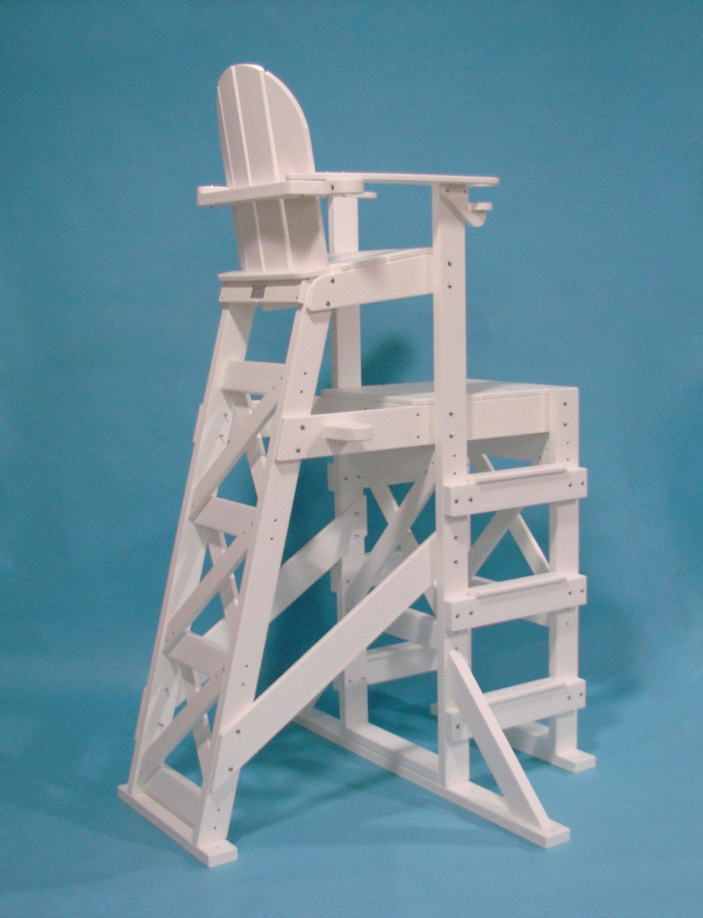 Tailwind Furniture Recycled Plastic TLG-530 Tall Lifeguard Chair with Side Steps - Seat Height: 64" - LEAD TIME TO SHIP 15 TO 20 BUSINESS DAYS