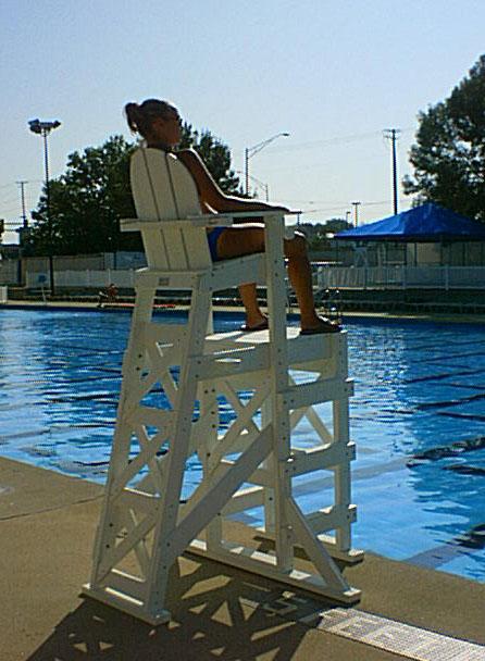 Tailwind Furniture Recycled Plastic TLG-530 Tall Lifeguard Chair with Side Steps - Seat Height: 64" - LEAD TIME TO SHIP 20 BUSINESS DAYS
