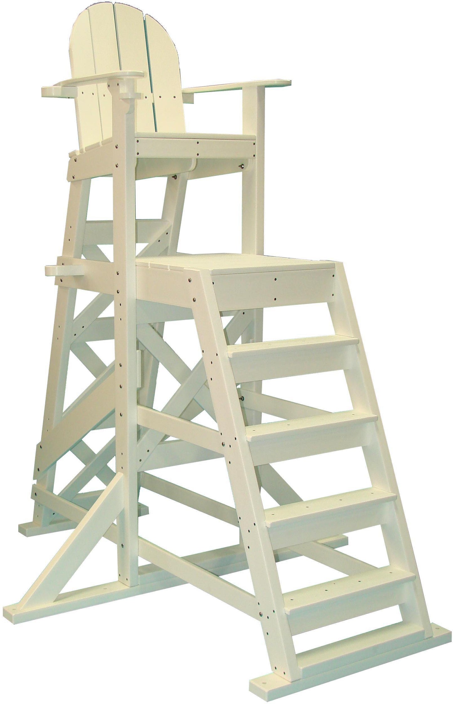 Tailwind Furniture Recycled Plastic TLG-535 Tall Lifeguard Chair - With Front Ladder - Seat Height: 64" - LEAD TIME TO SHIP 20 BUSINESS DAYS