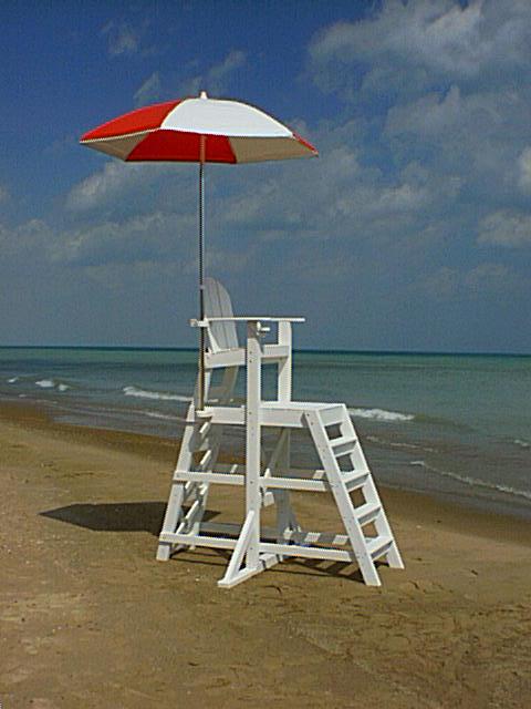 Tailwind Furniture Recycled Plastic TLG-535 Tall Lifeguard Chair - With Front Ladder - Seat Height: 64" - LEAD TIME TO SHIP 20 BUSINESS DAYS