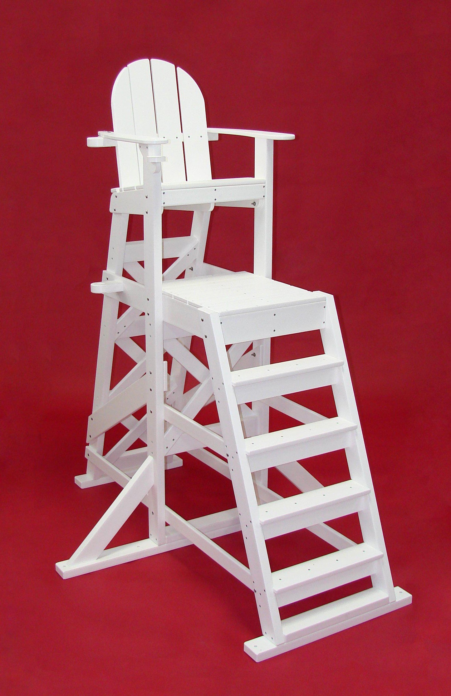Tailwind Furniture Recycled Plastic TLG-535 Tall Lifeguard Chair - With Front Ladder - Seat Height: 64" - LEAD TIME TO SHIP 20 BUSINESS DAYS