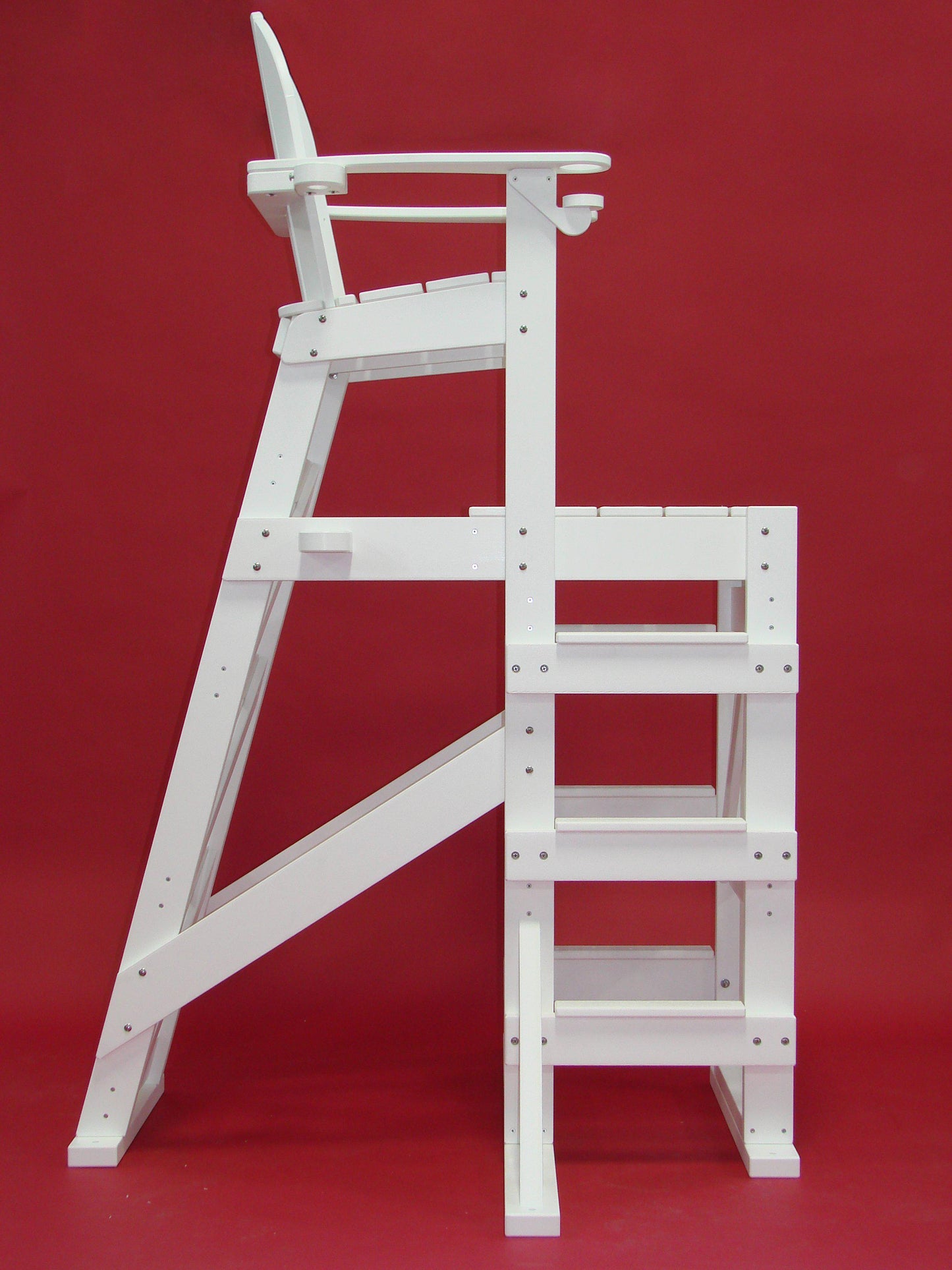 Tailwind Furniture Recycled Plastic TLG-530 Tall Lifeguard Chair with Side Steps - Seat Height: 64" - LEAD TIME TO SHIP 20 BUSINESS DAYS