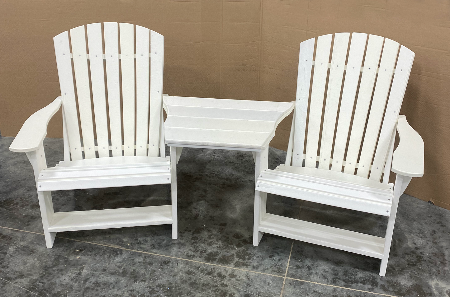 Wildridge Outdoor Recycled Plastic Tete a Tete Connecting Table (CHAIRS SOLD SEPARATELY) - LEAD TIME TO SHIP 4 WEEKS