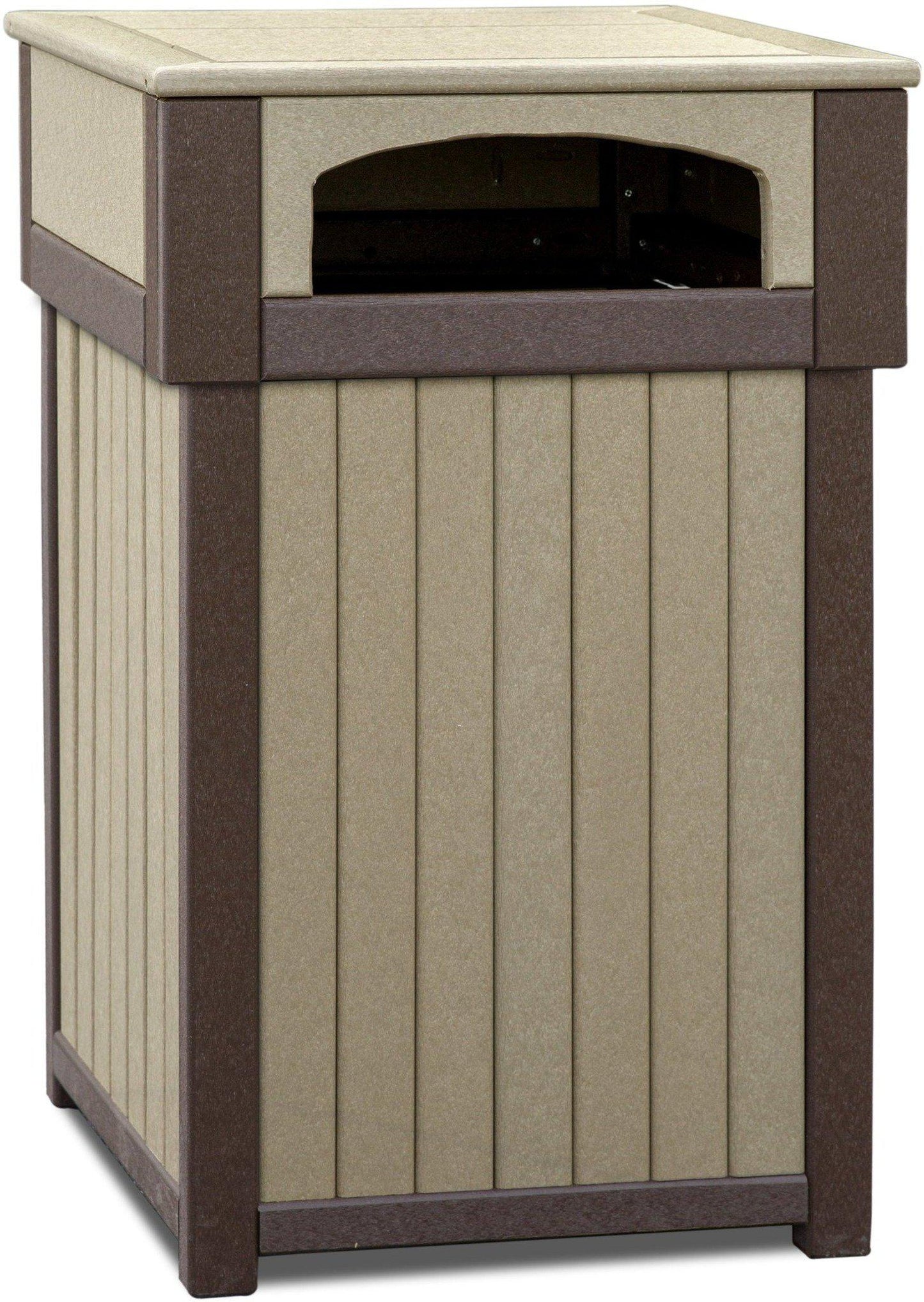 Leisure Lawns Amish Made Recycled Plastic Commercial Trash Receptacle (One Hole) Model #931 - LEAD TIME TO SHIP 4 WEEKS