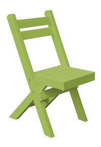 A&L Furniture Company Recycled Plastic Coronado Folding Bistro Chair - Tropical Lime