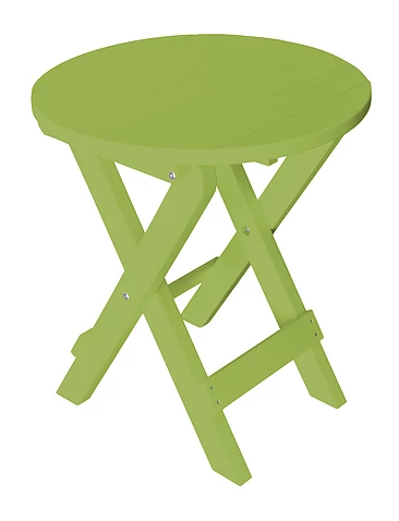 A&L Furniture Co. Recycled Plastic Round Folding Bistro Table - Tropical Lime