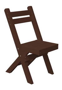 A&L Furniture Company Recycled Plastic Coronado Folding Bistro Chair - Tudor Brown