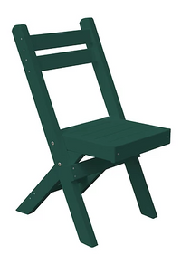 A&L Furniture Company Recycled Plastic Coronado Folding Bistro Chair - Turf Green