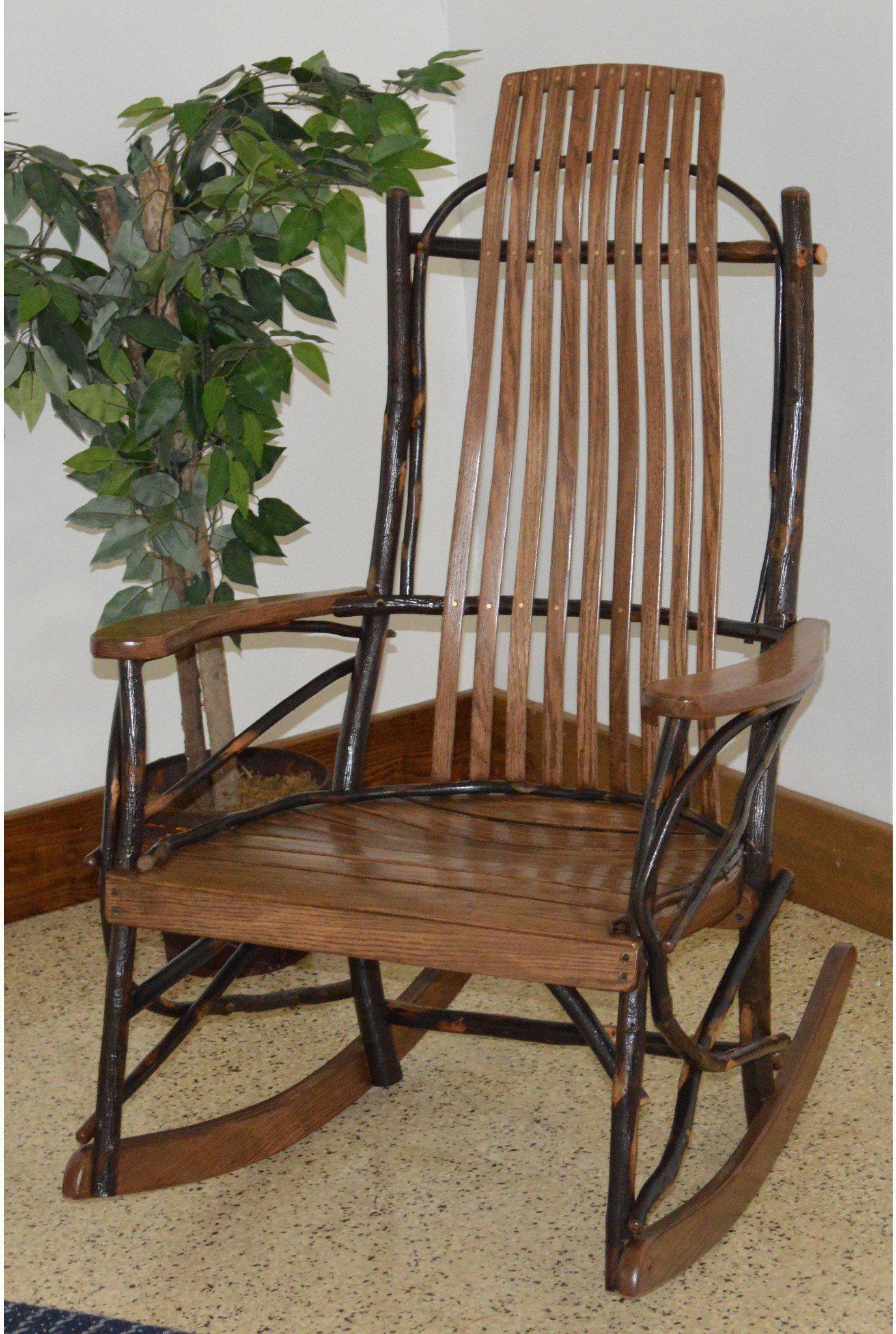 A & L Furniture Co. Amish Bentwood Hickory 9-Slat Rocking Chair  - Ships FREE in 5-7 Business days - Rocking Furniture