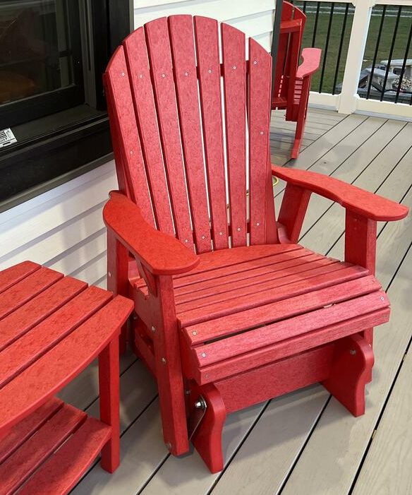 wildridge adirondack glider cardinal red