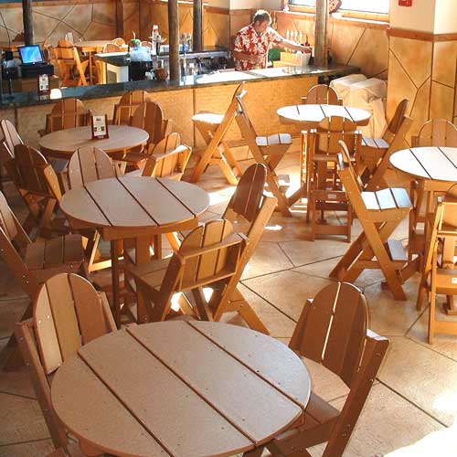 Tailwind Furniture Recycled Plastic 37 ½" Round Pub Table (Height 41") - WPUB 320 - LEAD TIME TO SHIP 4 WEEKS OR LESS