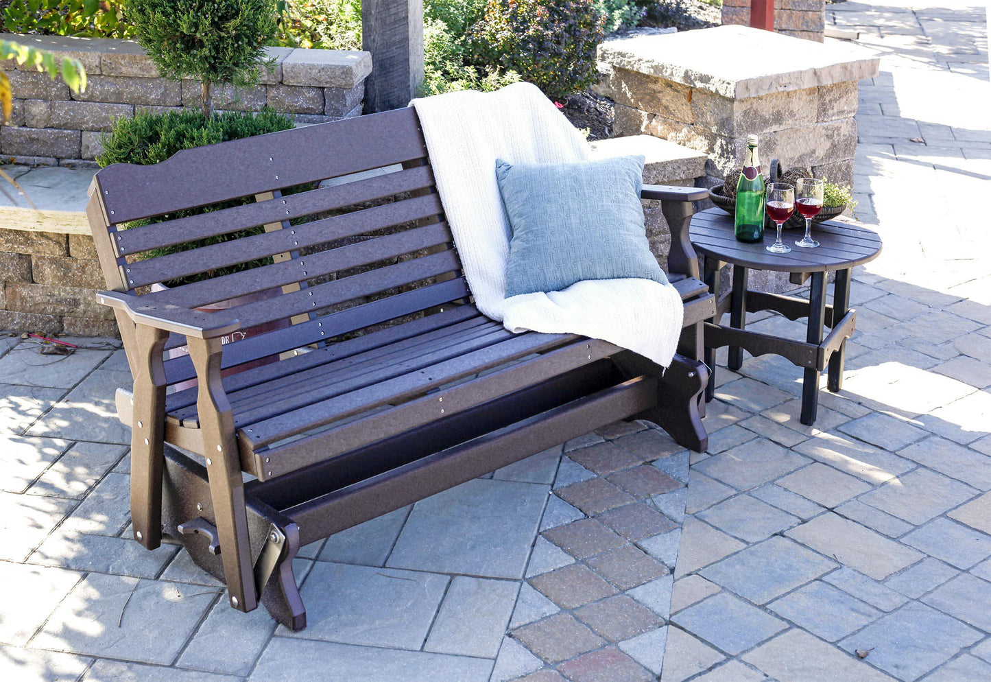 Leisure Lawns Amish Made Recycled Plastic 4' West Chester Glider Model #400 - LEAD TIME TO SHIP 4 WEEKS