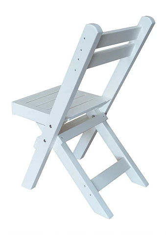 A&L Furniture Company Recycled Plastic Coronado Folding Bistro Chair - White