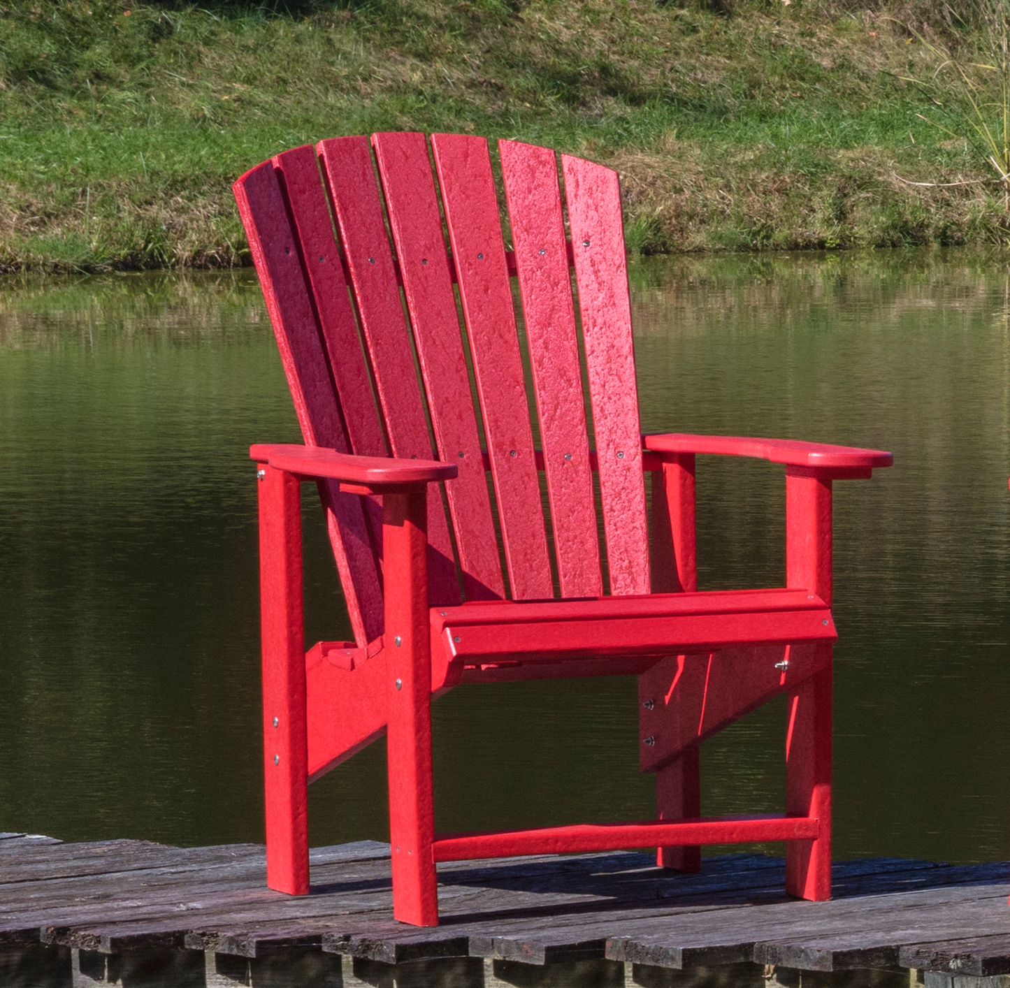 Wildridge LCC-112 Recycled Plastic Heritage Upright Adirondack Chair (QUICK SHIP) - LEAD TIME TO SHIP 3 TO 4 BUSINESS DAYS