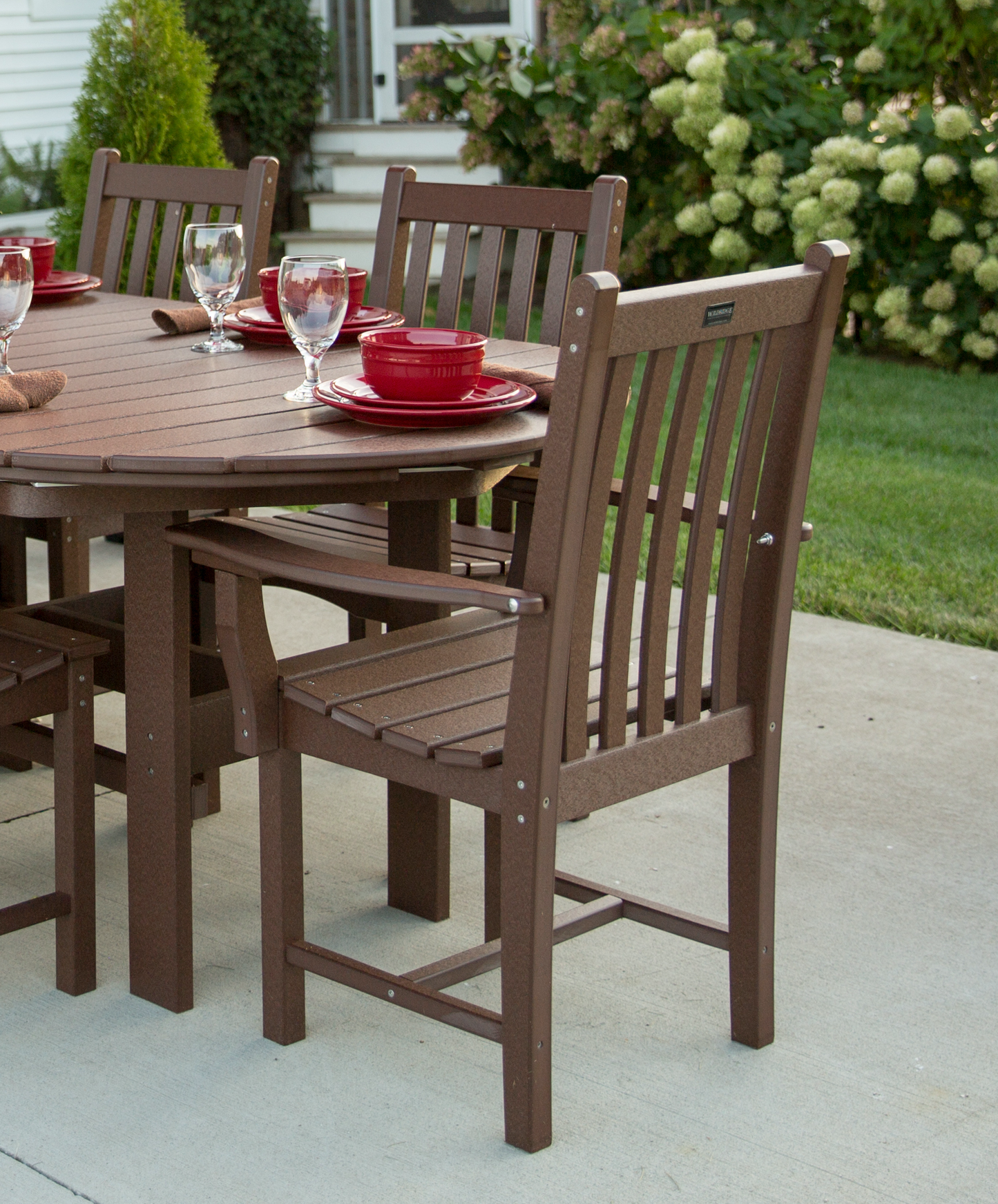 Wildridge Outdoor Recycled Plastic Classic Dining Chair with Arms - LEAD TIME TO SHIP 3 WEEKS