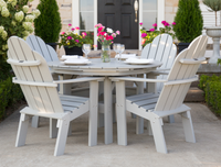 Wildridge Recycled Plastic Classic 46" Round Table Set with 4 Dining/Deck Chairs