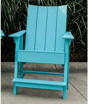 Wildridge Recycled Plastic Outdoor Contemporary Adirondack Balcony Chair  (COUNTER HEIGHT) (QUICK SHIP) - LEAD TIME TO SHIP 3 TO 4 BUSINESS DAYS