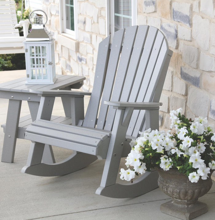 Gray adirondack rocking chair sales