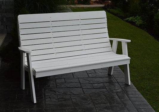 Bryton Park Poly Furniture Recycled Plastic 5' Poly Winston Garden Bench - LEAD TIME TO SHIP 10 BUSINESS DAYS