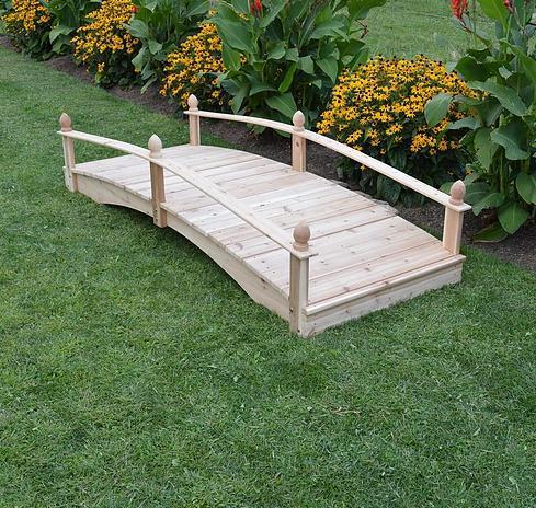 A&L Furniture Co. Western Red Cedar 3'X4' Acorn Garden Bridge (THIS ITEM HAS BEEN DISCONTINUED) - LEAD TIME TO SHIP 2 WEEKS