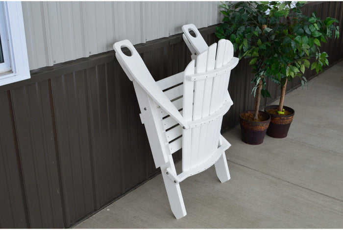 Adirondack Chair - A&L Furniture Company Folding Recycled Plastic Adirondack Chair With Cupholders