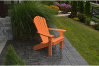 A & L Furniture Co. Amish Made Recycled Plastic Fanback Adirondack Chair  - Ships FREE in 5-7 Business days - Rocking Furniture