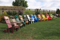 A & L Furniture Co. Amish Made Recycled Plastic Fanback Adirondack Chair  - Ships FREE in 5-7 Business days - Rocking Furniture