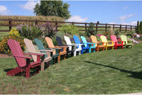 A & L Furniture Co. Amish Made Recycled Plastic Fanback Adirondack Chair  - Ships FREE in 5-7 Business days - Rocking Furniture