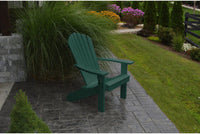 A & L Furniture Co. Amish Made Recycled Plastic Fanback Adirondack Chair  - Ships FREE in 5-7 Business days - Rocking Furniture